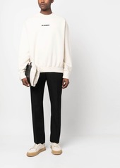 Jil Sander logo-print crew neck sweatshirt