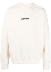 Jil Sander logo-print crew neck sweatshirt