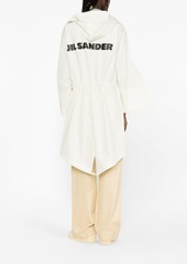 Jil Sander logo-print drawstring coat