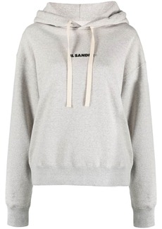 Jil Sander logo-print drawstring hoodie