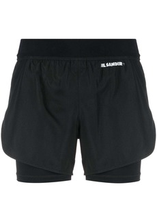 Jil Sander logo-print layered shorts