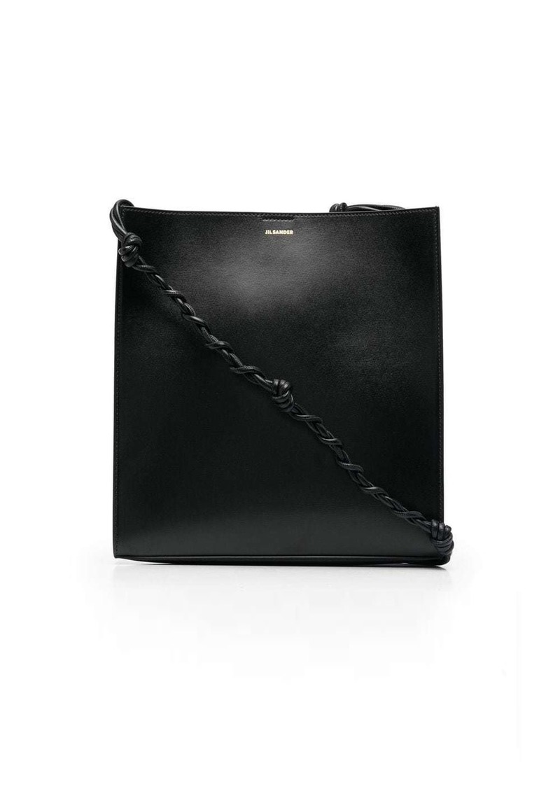 Jil Sander logo-print leather shoulder bag