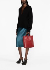 Jil Sander logo-print leather tote bag