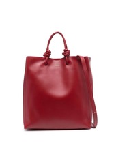 Jil Sander logo-print leather tote bag