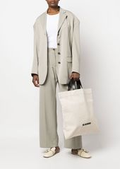 Jil Sander logo-print linen tote bag