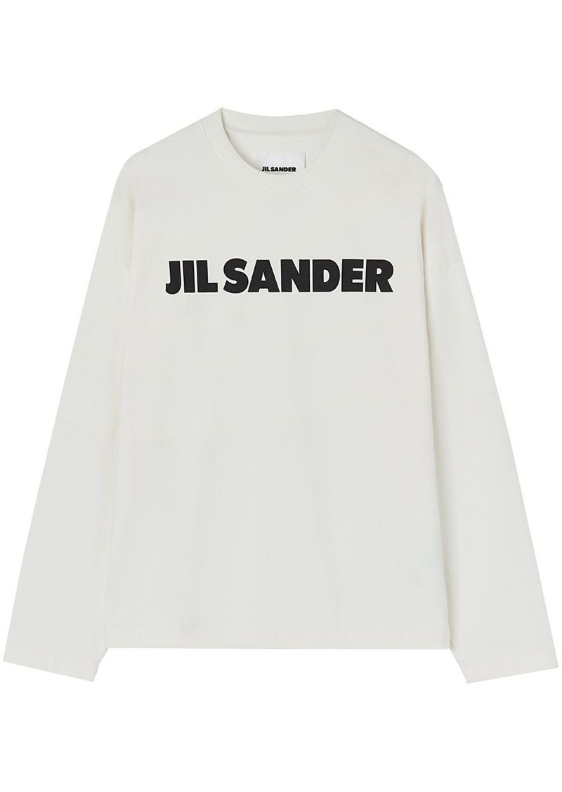 Jil Sander logo-print long-sleeve top