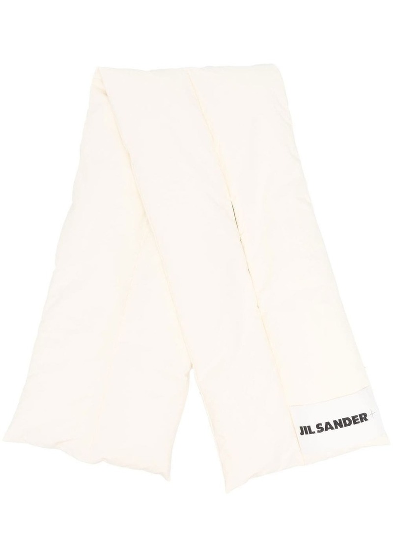 Jil Sander logo-print padded down scarf