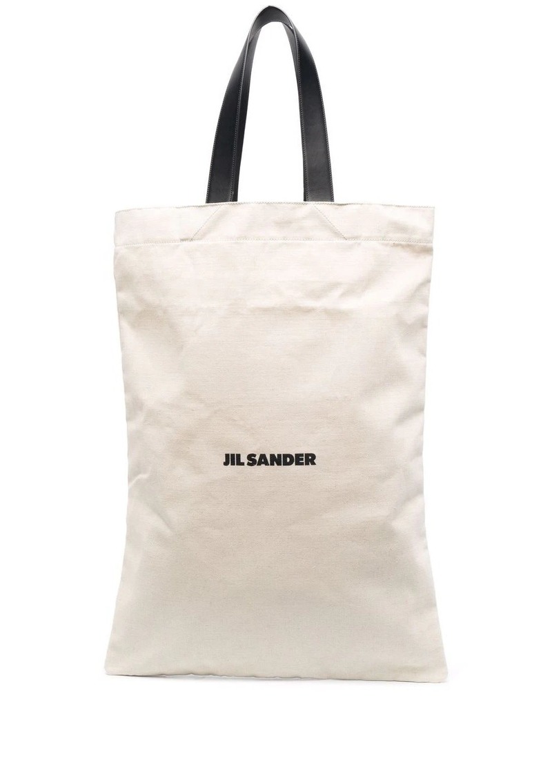 Jil Sander logo-print tote bag