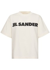 Jil Sander Logo Printed Heavy Cotton Jersey T-shirt