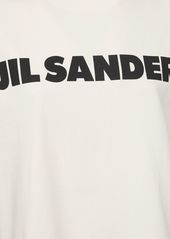 Jil Sander Logo Printed Heavy Cotton Jersey T-shirt