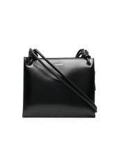 Jil Sander logo-stamp leather shoulder bag