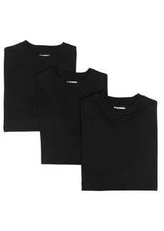 Jil Sander set of 3 long-sleeve logo-patch T-shirts