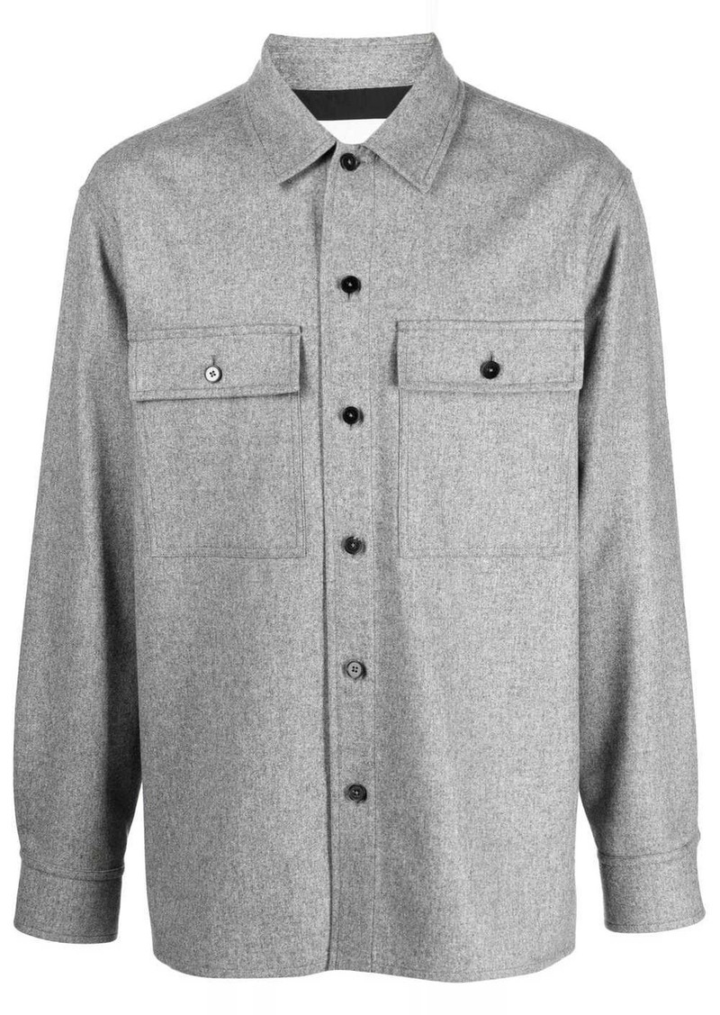 Jil Sander long-sleeve wool shirt jacket