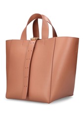 Jil Sander Medium Square Leather Tote Bag