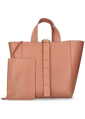Jil Sander Medium Square Leather Tote Bag