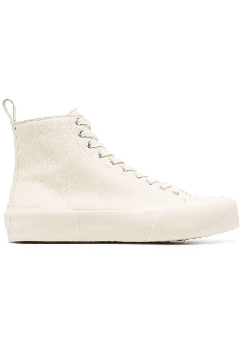 Jil Sander monochrome high-top sneakers