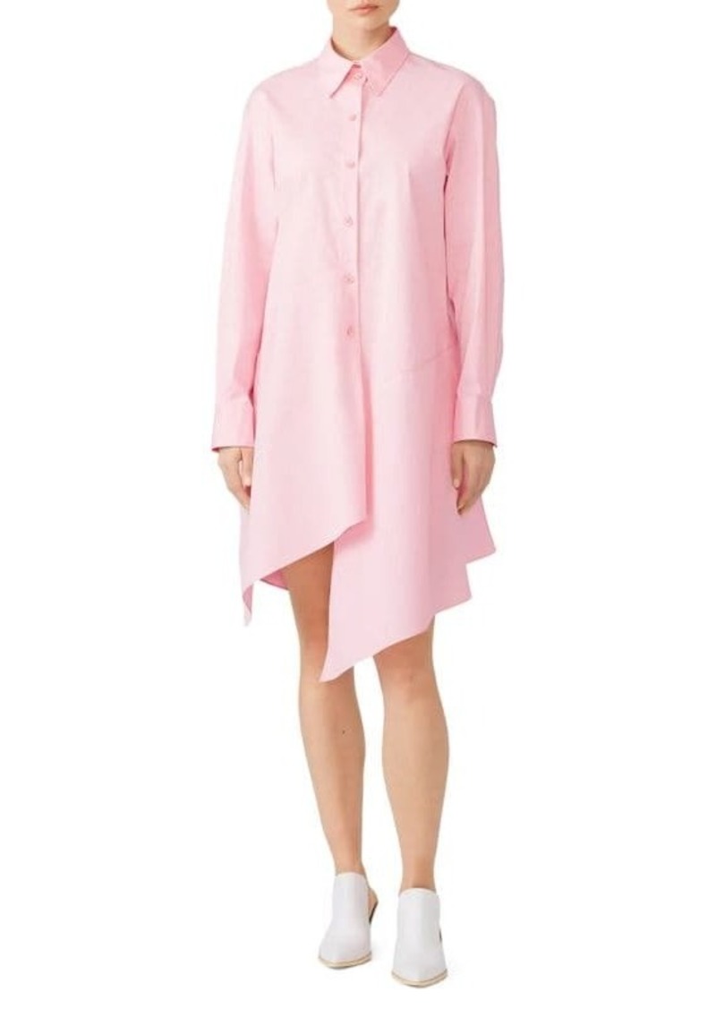 Jil Sander Navy Asymmetric Hem Shirtdress