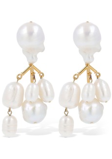 Jil Sander Orchid 1 Pearl Pendant Earrings