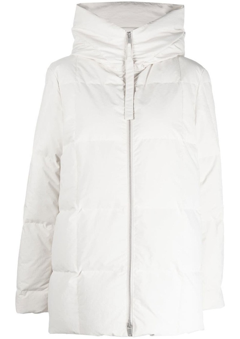 Jil Sander padded zip-up hooded jacket