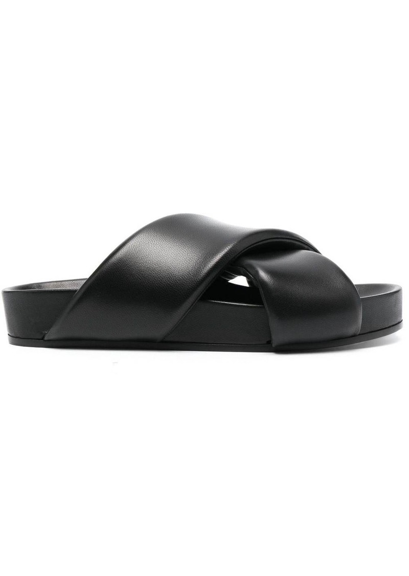 Jil Sander crossover-strap leather sandals