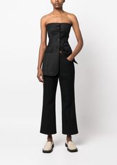 Jil Sander pressed-crease flared cropped trousers