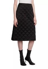 Jil Sander Quilted A-Line Midi-Skirt