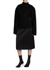 Jil Sander Quilted A-Line Midi-Skirt