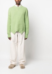 Jil Sander ribbed-knit wool-cotton sweater