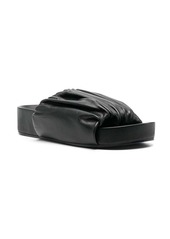 Jil Sander ruched leather slides