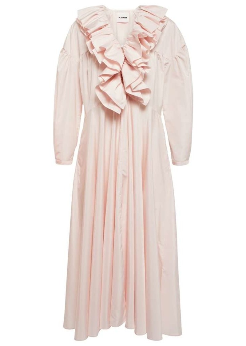 Jil Sander Ruffle-trimmed midi dress