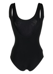 Jil Sander scoop-back logo-print swimsuit