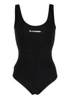Jil Sander scoop-back logo-print swimsuit