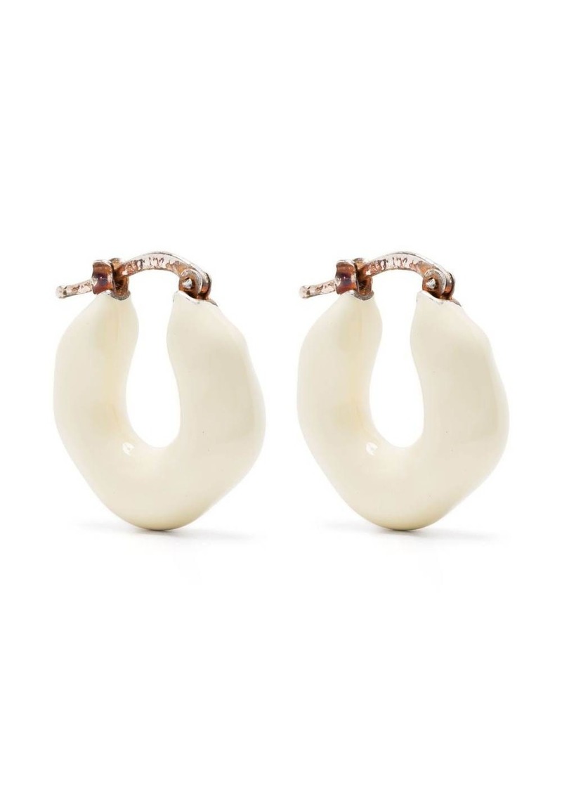 Jil Sander sculpted hoop earrings