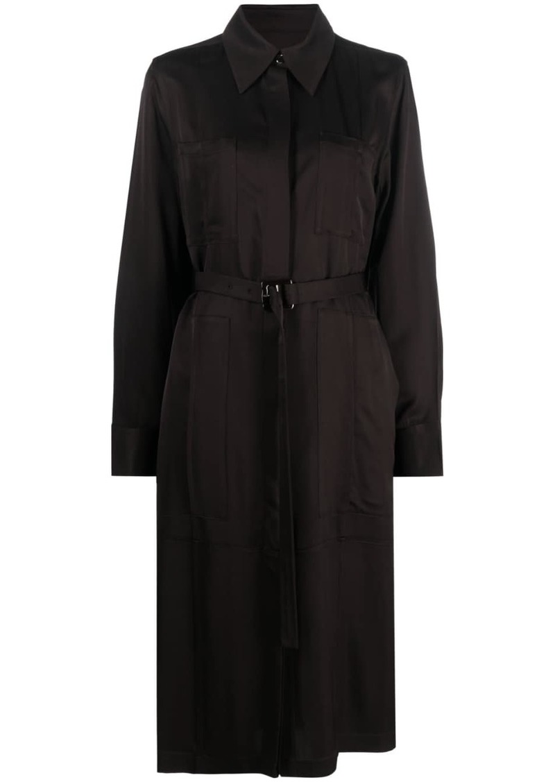 Jil Sander single-breasted belted-waist coat