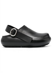 Jil Sander slingback flat leather clogs