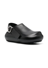 Jil Sander slingback flat leather clogs