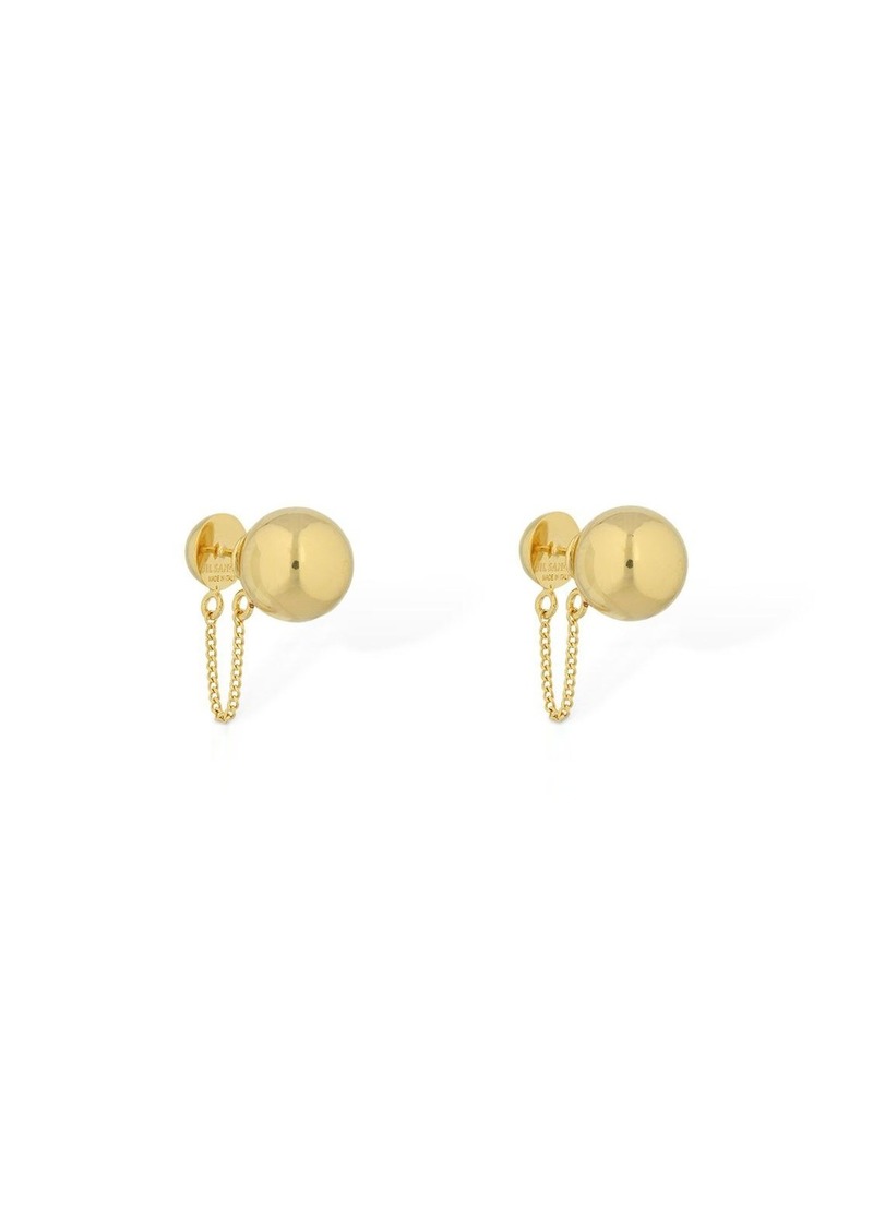 Jil Sander Small Sphere Stud Earrings W/chain | Jewelry