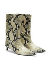 Jil Sander snake-print leather ankle boots