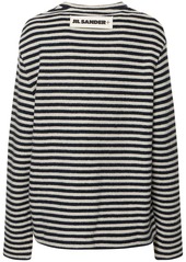 Jil Sander Striped Compact Wool Knit Sweater