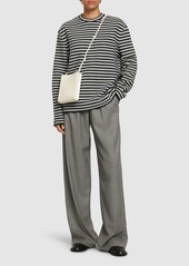 Jil Sander Striped Compact Wool Knit Sweater