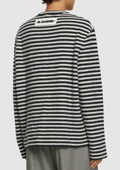 Jil Sander Striped Compact Wool Knit Sweater