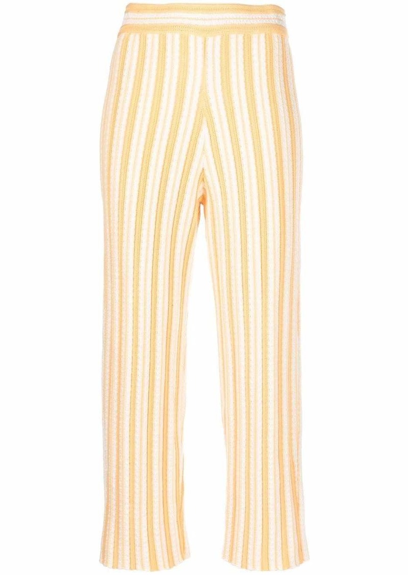 Jil Sander striped cropped trousers