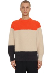 Jil Sander Striped Mohair & Wool Knit Sweater