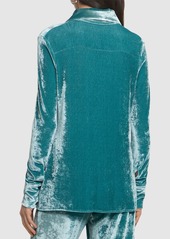 Jil Sander Velvet Jersey Long Sleeve Shirt