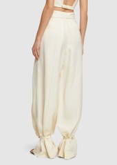 Jil Sander Viscose & Silk High Waist Pants