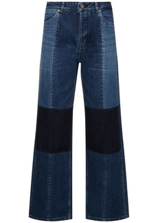 Jil Sander Washed Denim Patchwork Midrise Jeans