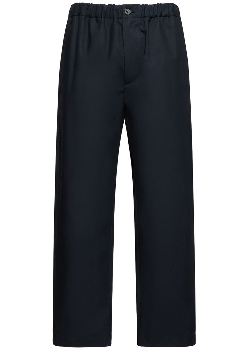 Jil Sander Water Repellent Relaxed Fit Cotton Pants
