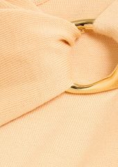 Jil Sander Wool Knit Long Sleeve Top W/ Ring Detail