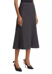 Jil Sander Wool Knit Midi-Skirt