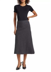 Jil Sander Wool Knit Midi-Skirt